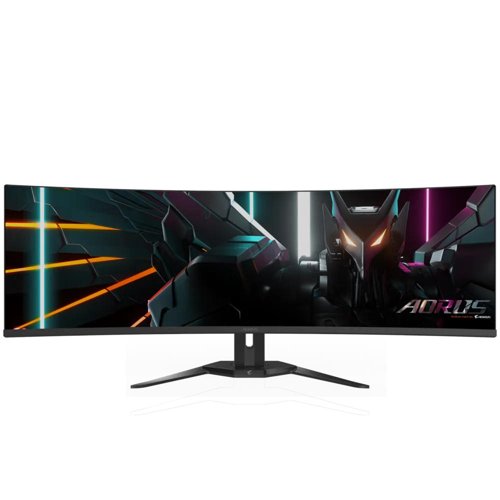 Gigabyte Aorus CO49DQ 49 Inch 5120 x 1440 Pixels Dual Quad HD OLED FreeSync Premium Pro HDMI DisplayPort USB USB-C KVM Curved Gaming Monitor