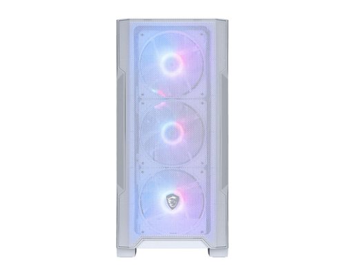 MSI MAG Forge M100R Tempered Glass Panel Micro-ATX White Tower Gaming PC Case