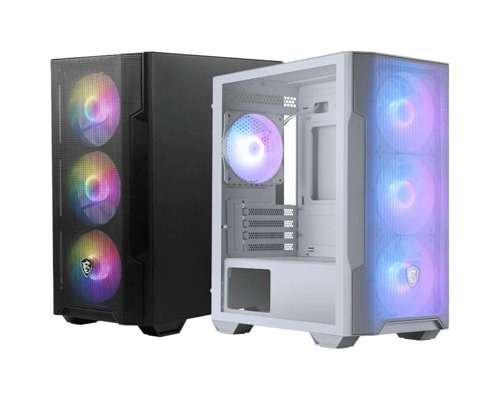 MSI MAG Forge M100R Tempered Glass Panel Micro-ATX White Tower Gaming PC Case  8MS10445330