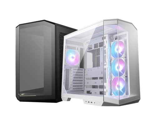 MSI MAG PANO 100R PZ Tempered Glass Panel ATX White Mid Tower Gaming PC Case  8MS10445332