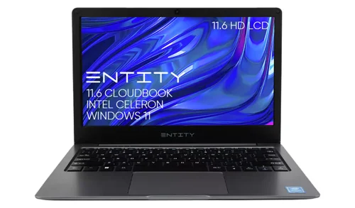 Entity Book Targa 11.6 Inch Celeron N4020 4GB 128GB SSD Laptop with Rapoo MT350 Mouse and McAfee Total Protection 5 Device Bundle
