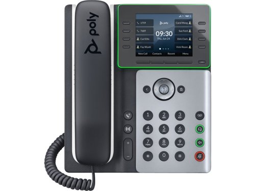 HP Poly Edge E320 IP Desktop Phone with Bluetooth - 32 Lines; 2 x Gigabit Ports; PoE; 3.5-Inch Colour LCD Display