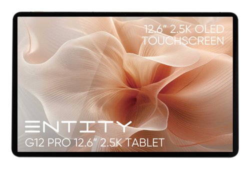 Entity G12 Pro 12.6 Inch 8GB RAM 128GB Storage Android 14 Tablet with Rapoo MT350 Wireless Optical Mouse and McAfee Total Protection 5 Device