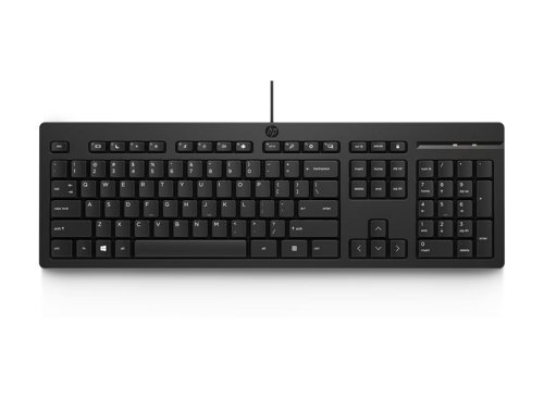 HP 125 USB Wired Black Keyboard