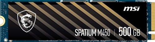 MSI Spatium M450 500GB PCI Express 4.0 NVMe M.2 3D NAND Internal Solid State Drive