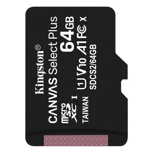 Kingston Technology Canvas Select Plus 64GB Class 10 UHS-I Micro SD Card
