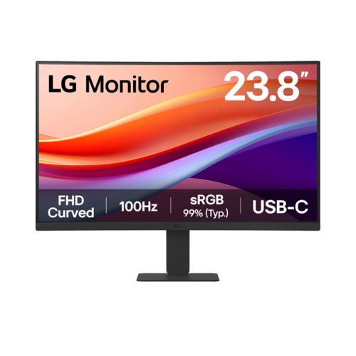 LG 24U421A-B 23.8 Inch 1920 x 1080 Pixels Full HD VA Panel HDMI USB-C Curved Monitor