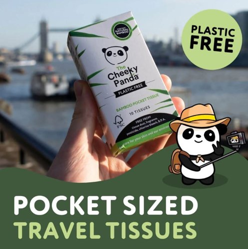 Cheeky Panda Plastic Free Pocket Tissues x10 (Pack of 14) PFPOCKT14