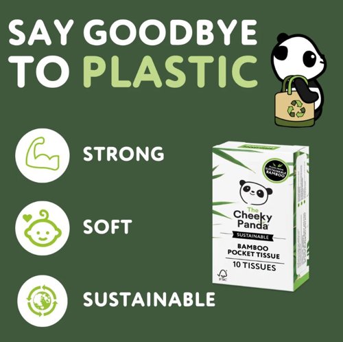 Cheeky Panda Plastic Free Pocket Tissues x10 (Pack of 14) PFPOCKT14