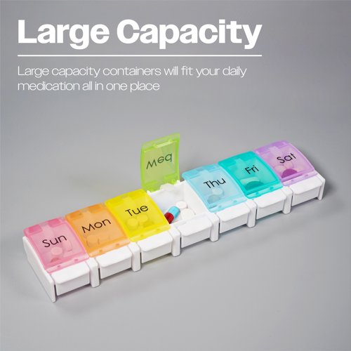 Aidapt Push Button Weekly Pill Dispenser VM930AC  PIA84822