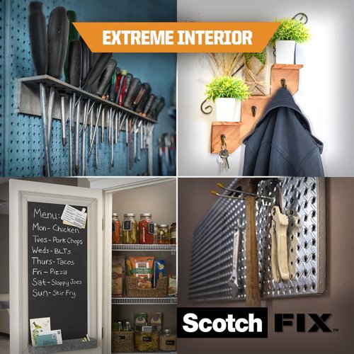 Scotch Fix Extreme Interior Double-sided Mounting Tape Holds up to 12Kg 19mm x 1.8m (Roll) - 7100263859