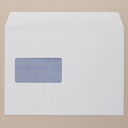 River Series Wallet C5 162 x 229mm Window White Selfseal 90gsm Box of 500 100% PEFC Certified