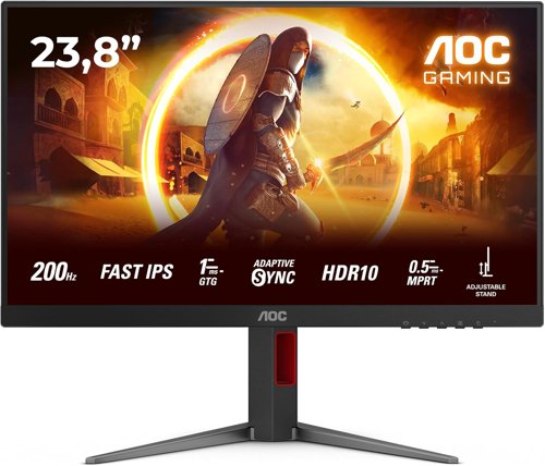 AOC 24G4HA 23.8 Inch 1920 x 1080 Pixels Full HD Fast IPS Panel HDMI DisplayPort Adaptive Sync Monitor