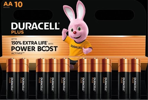 Duracell Plus AA Batteries with Power Boost (Pack 10) - MN1500B10BOOST