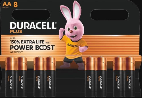 Duracell Plus AA Batteries with Power Boost (Pack 8) - MN1500B8BOOST