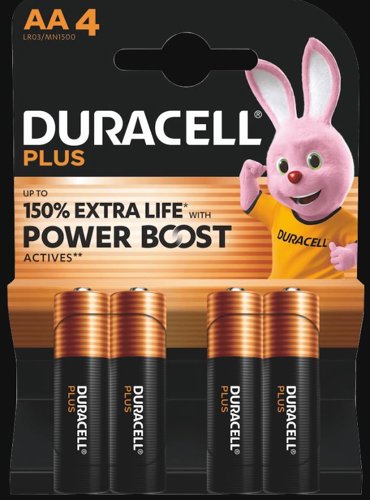 Duracell Plus AA Batteries with Power Boost (Pack 4) - MN1500B4BOOST