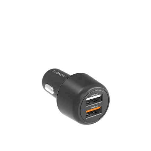 Cygnett CarPower 30W Dual USB-A Black Car Charger