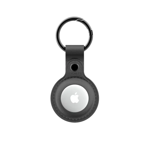 Cygnett StyleTrack Genuine Black Leather AirTag Case