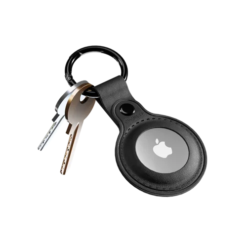 Cygnett StyleTrack Genuine Black Leather AirTag Case