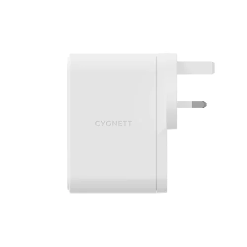 Cygnett PowerMaxx 100W Multi Port GaN White Wall Charger - UK/SG