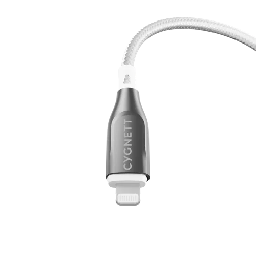Cygnett 1m Armoured  Lightning to USB-C White Cable