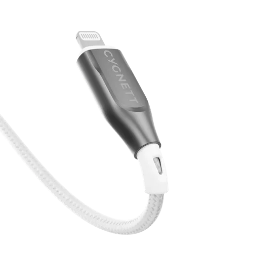 Cygnett 1m Armoured  Lightning to USB-C White Cable