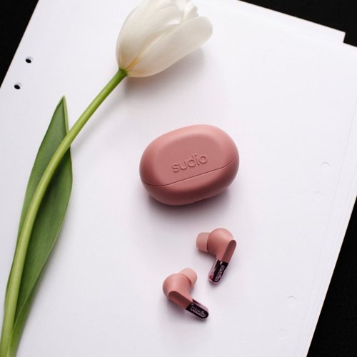 Sudio N3 Pro True Wireless Pink Earbuds with Charging Case - Best Price Headphones UK