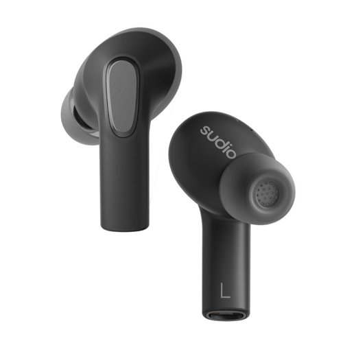 Sudio E3 True Wireless Black Earbuds with Charging Case