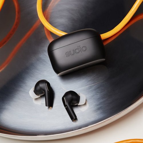 Sudio E3 True Wireless Black Earbuds with Charging Case - Best Price Headphones UK
