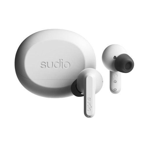 Sudio A3 Pro True Wireless White Earbuds with Charging Case - Best Price Headphones UK