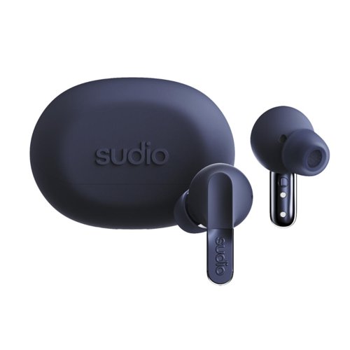 Sudio N3 Pro True Wireless Navy Blue Earbuds with Charging Case - Best Price Headphones UK