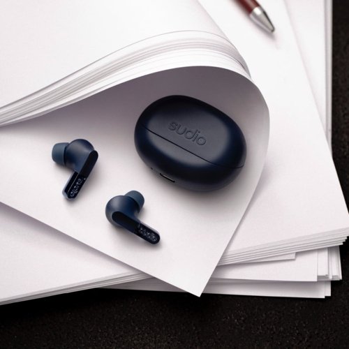 Sudio N3 Pro True Wireless Navy Blue Earbuds with Charging Case - Best Price Headphones UK