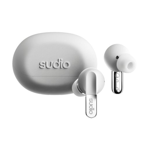 Sudio N3 Pro True Wireless White Earbuds with Charging Case - Best Price Headphones UK