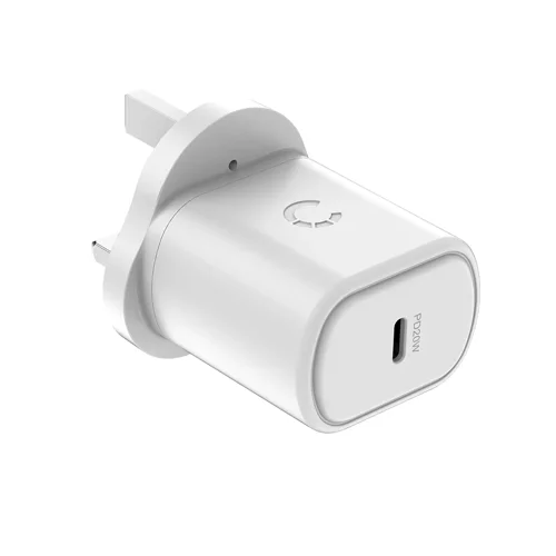 Cygnett PowerPlus 20W USB-C PD White Wall Charger - UK