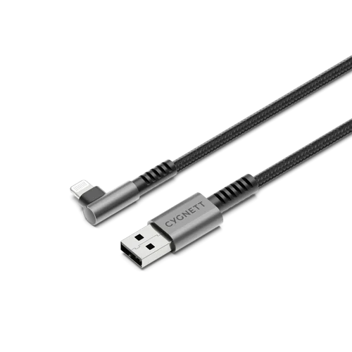 Cygnett  1m Unite Right Angle Lightning to USB-A Black Cable