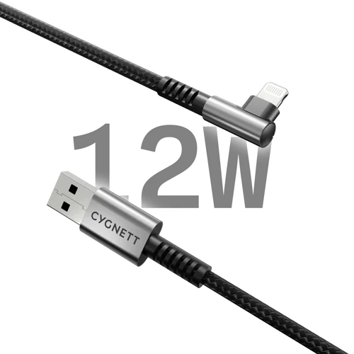 Cygnett  1m Unite Right Angle Lightning to USB-A Black Cable