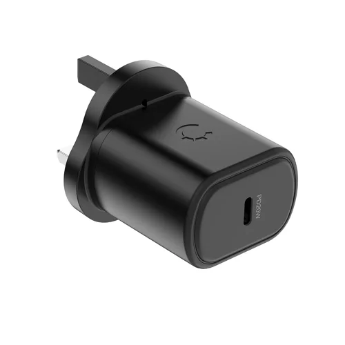 Cygnett PowerPlus 20W USB-C Black Wall Charger - UK
