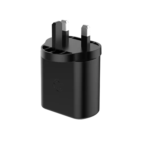 Cygnett PowerPlus 32W USB-C PD Dual Port Black Wall Charger - UK