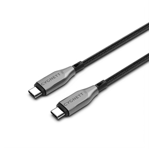 Cygnett 1m Armoured USB-C to USB-C Black Cable