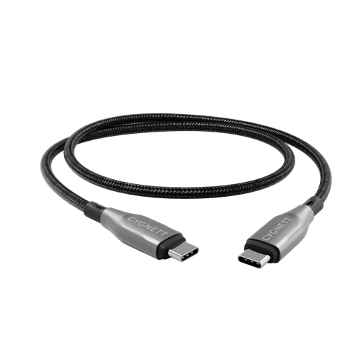 Cygnett 1m Armoured USB-C to USB-C Black Cable