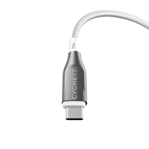 Cygnett 1m Armoured USB-C to USB-C White Cable