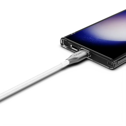 Cygnett 1m Armoured USB-C to USB-C White Cable