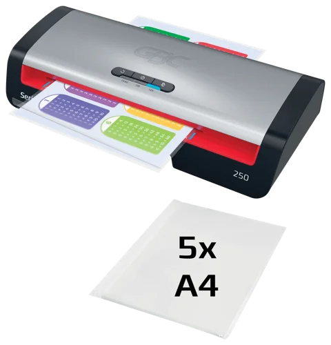GBC 250 Office A4 Laminator Black & Red - 4410070UK