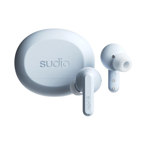 Sudio A3 Pro True Wireless Light Blue Earbuds with Charging Case - Best Price Headphones UK