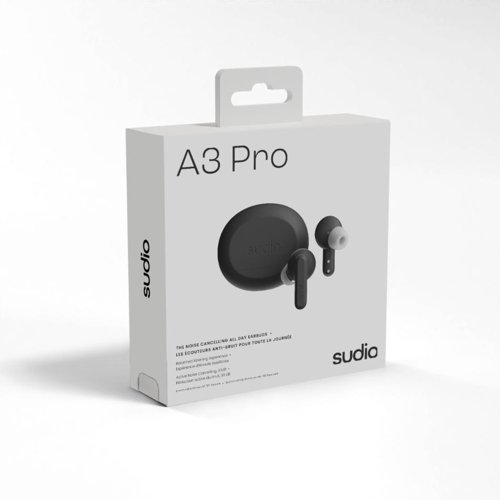 Sudio A3 Pro True Wireless Black Earbuds with Charging Case - Best Price Headphones UK