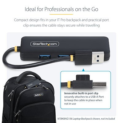 StarTech.com 4 Port USB A Hub; 5Gbps Bus Powered Travel Mini USB Hub  8ST10458252