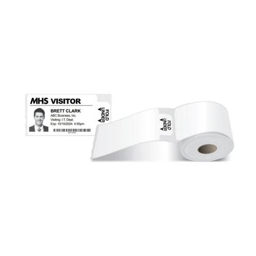 Avery Self-Adhesive Visitor Paper Badges with Time-Expiring Tabs (Pack 250) - 4851E-THR