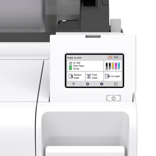 CAN6248C003 | Reimagine printing performance with the sustainable 36” imagePROGRAF TM-340, offering less noise printing, more intuitive functionality and brilliant image quality for AEC offices, retail and education.Seamlessly create professional quality prints with reliable productivity, intuitive functionality and sustainable operation processes. Produce sharp, crisp lines and vivid red colour for eye-catching marketing materials and accurate CAD prints.The new magenta ink produces a more brilliant red and stable image enhancements mean crisper lines. Print vivid and accurate CAD drawings, posters, educational materials and more.Productivity that you can count on, with reliable performance, faster processing time and a quick return from sleep mode. Save time trimming excess margins with borderless print, giving full bleed images of any size, straight from the device.Functional design with a 4.3” touch screen panel displaying intuitive instructions and important information, like media type, remaining media and ink amount. Roll paper can be replaced with ease on the flat-top cover.