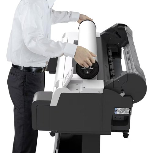 CAN6248C003 | Reimagine printing performance with the sustainable 36” imagePROGRAF TM-340, offering less noise printing, more intuitive functionality and brilliant image quality for AEC offices, retail and education.Seamlessly create professional quality prints with reliable productivity, intuitive functionality and sustainable operation processes. Produce sharp, crisp lines and vivid red colour for eye-catching marketing materials and accurate CAD prints.The new magenta ink produces a more brilliant red and stable image enhancements mean crisper lines. Print vivid and accurate CAD drawings, posters, educational materials and more.Productivity that you can count on, with reliable performance, faster processing time and a quick return from sleep mode. Save time trimming excess margins with borderless print, giving full bleed images of any size, straight from the device.Functional design with a 4.3” touch screen panel displaying intuitive instructions and important information, like media type, remaining media and ink amount. Roll paper can be replaced with ease on the flat-top cover.