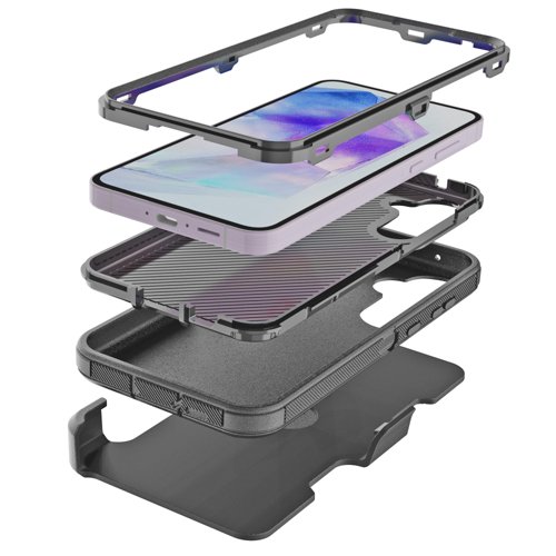 Tech Air Samsung Galaxy A55 6.6 Inch 5G Rugged Phone Case with Inbuilt Screen Protector